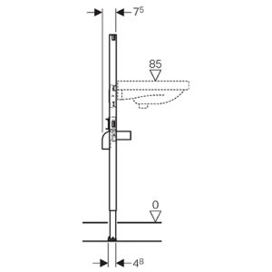 GEBERIT DUOFIX MONTAŽNI ELEMENT ZA LAVABO 112cm 111.437.00.1 - Image 3