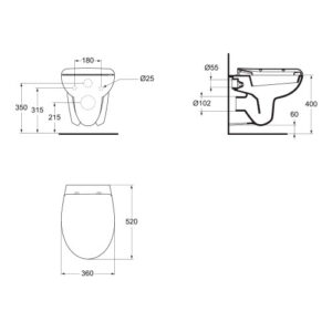 VIDIMA WC ŠOLJA KONZOLNA SEVADUO W720301 - Image 3